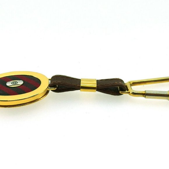 Authentic GUCCI Key Ring Sherry Line Gold Bracket - Picture 3 of 10